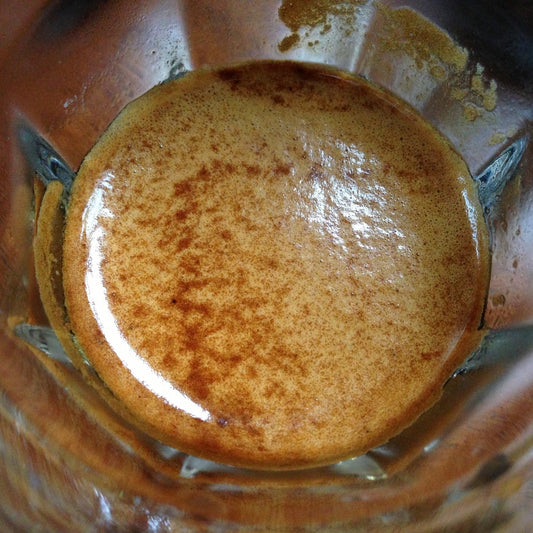 Perfectly flecked espresso shot.