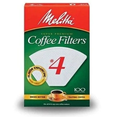 Photo courtesy of Espresso Parts. Box of Melitta #4 White Coffee Filters.