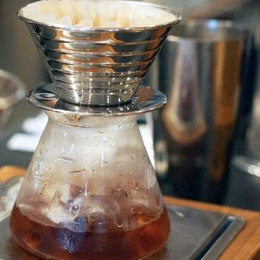 Flash-chilled Kalita Wave 185 pour over.